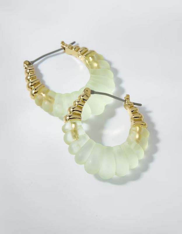 Aerie Matte Croissant Hoop Earrings | Aerie