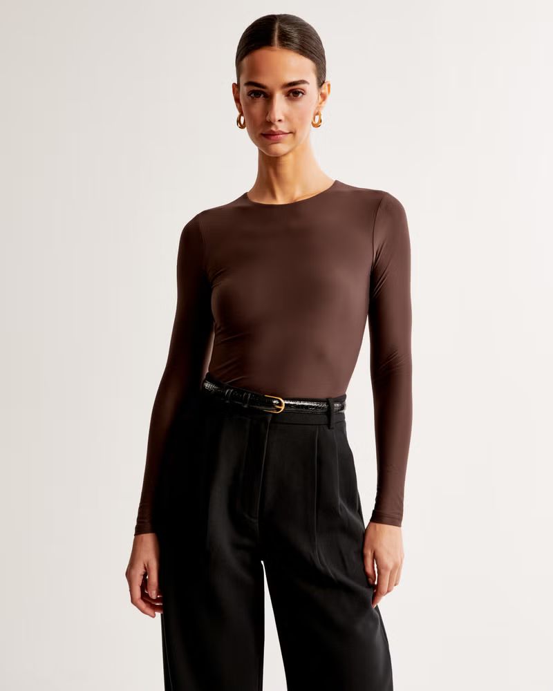 Soft Matte Seamless Long-Sleeve Cropped Crew Top | Abercrombie & Fitch (US)