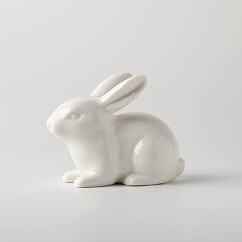 Ceramic Bunny Rabbits Ceramic Bunny Figurine Rabbit Decor, Porcelain Modern Art Home Decoration, ... | Amazon (US)