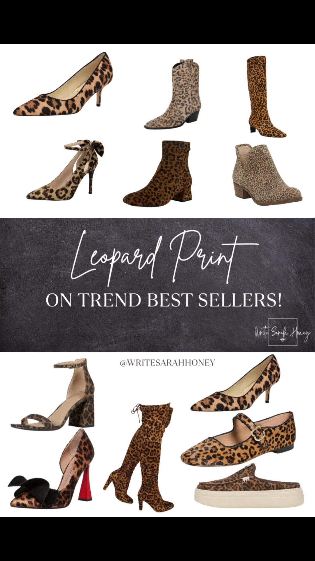 Boot, heels, flats oh my! Leopard Print on Trend! Shop Amazon favorites! FOLLOW WRITE SARAH HONEY! 
#Womensfashion
#Ontrend #Leopardprint #Fashion #Fall 

#LTKSaleAlert #LTKFallSale #LTKShoeCrush