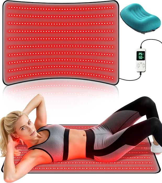 Red Light Therapy Mat for Body, 38" x 23.6" Medical-Grade TPU with 400 LEDs (660nm & 850nm), Infr... | Amazon (US)