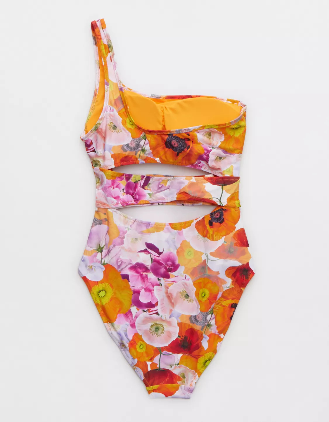 Aerie Cut Out One Shoulder One Piece Swimsuit | American Eagle Outfitters (US & CA)