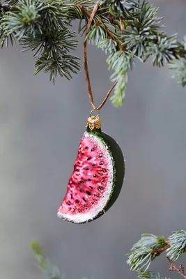 Watermelon Slice Glass Ornament | Anthropologie (US)