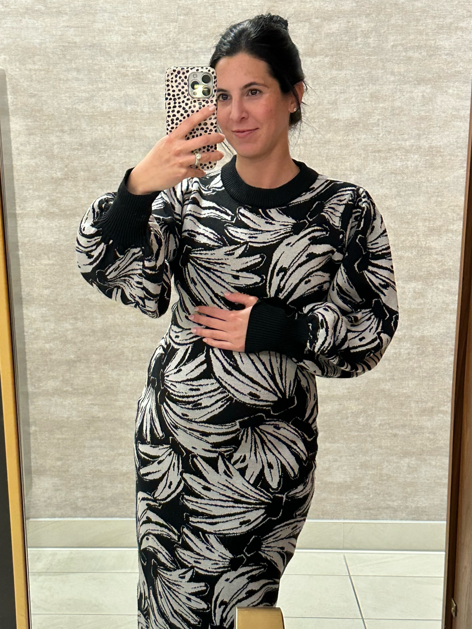 A cozy sweater dress I wore on my baby-moon now on sale 🍌 👶🏼🌙

#LTKBump #LTKSaleAlert #LTKParties