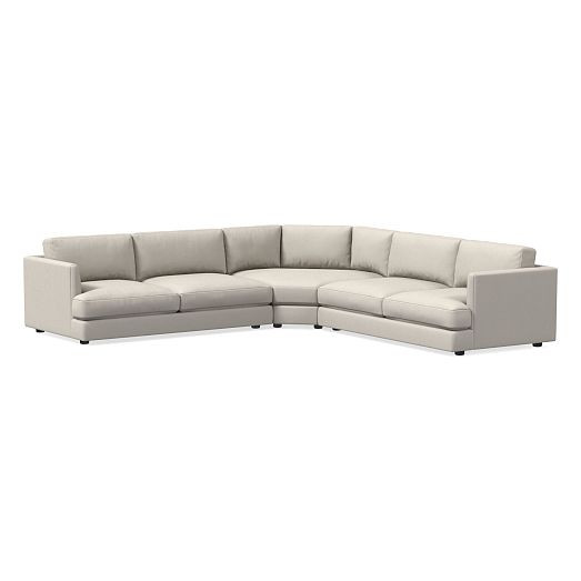 Haven 3-Piece L-Shaped Wedge Sectional (115"–139") | West Elm (US)