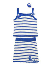 Girls 2pc Sweater Knit Tank And Matching Skirt Set With Hair Clip | Kids' Sets | Marshalls | Marshalls