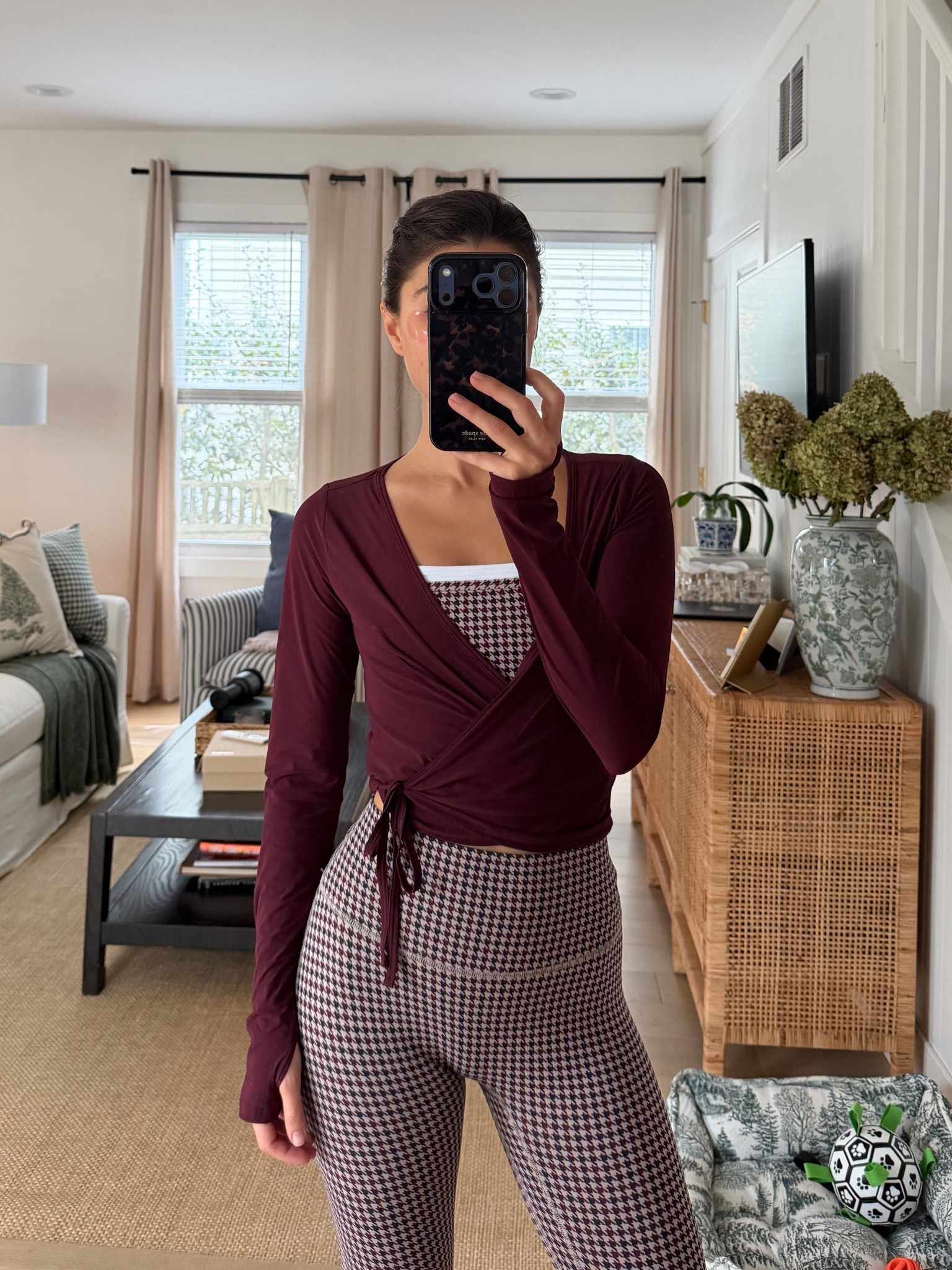 [11/21/25] morning workout look ♥️

Wearing xs sports bra, xs wrap top, and xs short in leggings. Wrap top is very thin and leggings are definitely better for low impact movement! I’m wearing the curve love option, but could’ve went with the regular! 

#LTKActive #LTKootd #LTKHoliday