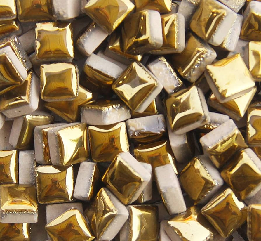 PINUO&KE 200 Pieces / 200 g Square Shapes 1x1 cm Square Ceramic Mosaic Mosaic Tiles for Crafts, C... | Amazon (US)