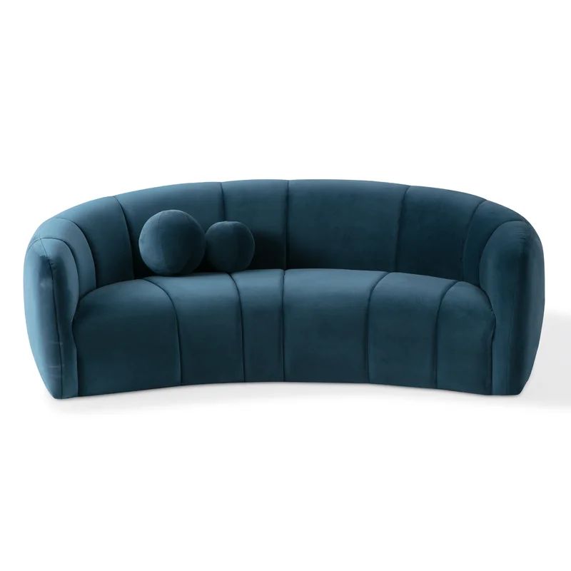 Dunnam 89.8" Round Arm Curved Sofa | Wayfair Professional