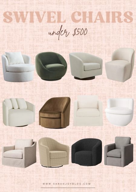 Swivel chairs under $500!
#Target #Walmart #swivelchair #decor

Follow @sarah.joy for more home decor finds! 

#LTKhome