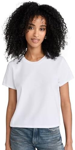 perfectwhitetee Women's Springsteen Supima Cotton Baby Tee | Amazon (US)