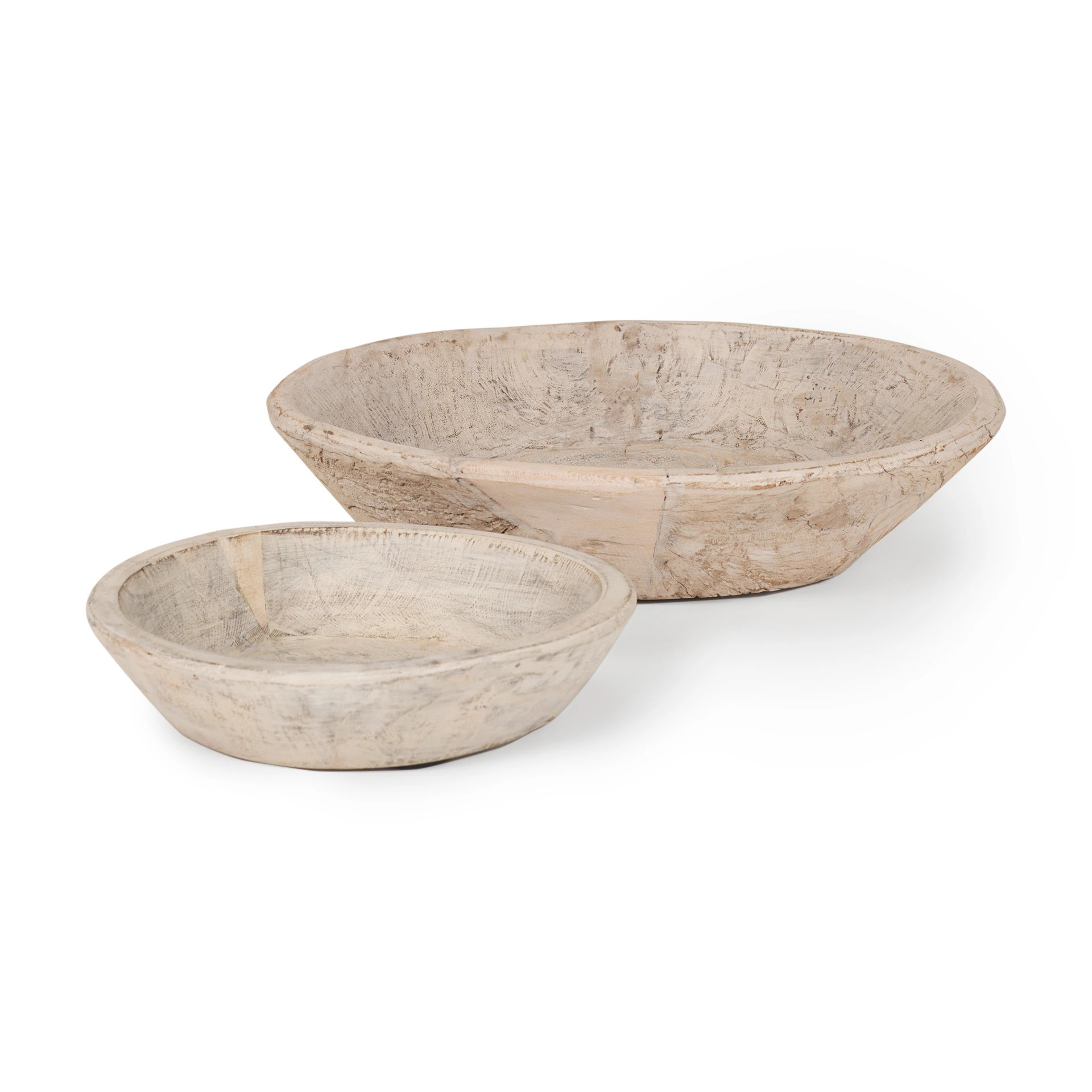 Mercana White Wood Farmhouse Decorative bowl | 70147 | Lowe's