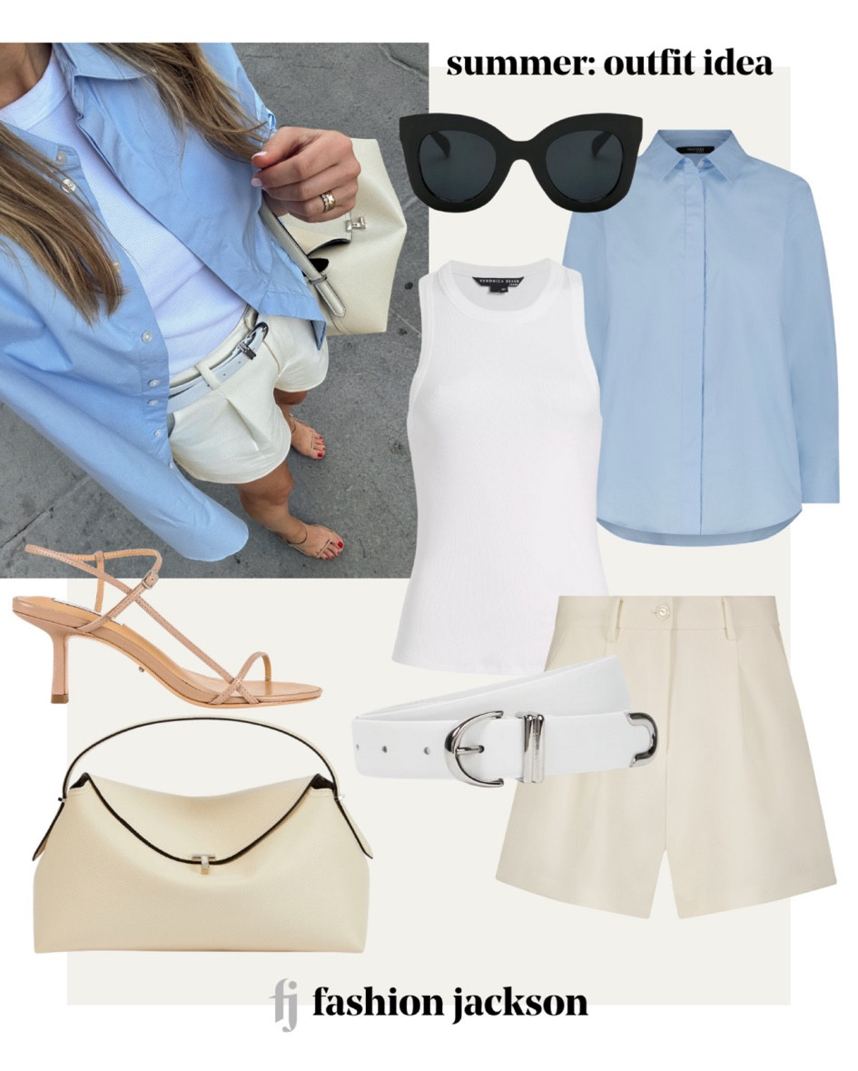 Fashion Jackson summer outfit idea. Use code FJ15 for a discount on the blue shirt and shorts from MAYSON the label!
Shirt - I sized up to a 10 for a very oversized fit. Size 4 is my true size. 
Tank - size XS
Shorts - size 6. These run small I suggest sizing up. 
Shoes/Belt true to size 
#fashionjackson #summeroutfit #shorts
#sandals


#LTKOver40 #LTKStyleTip