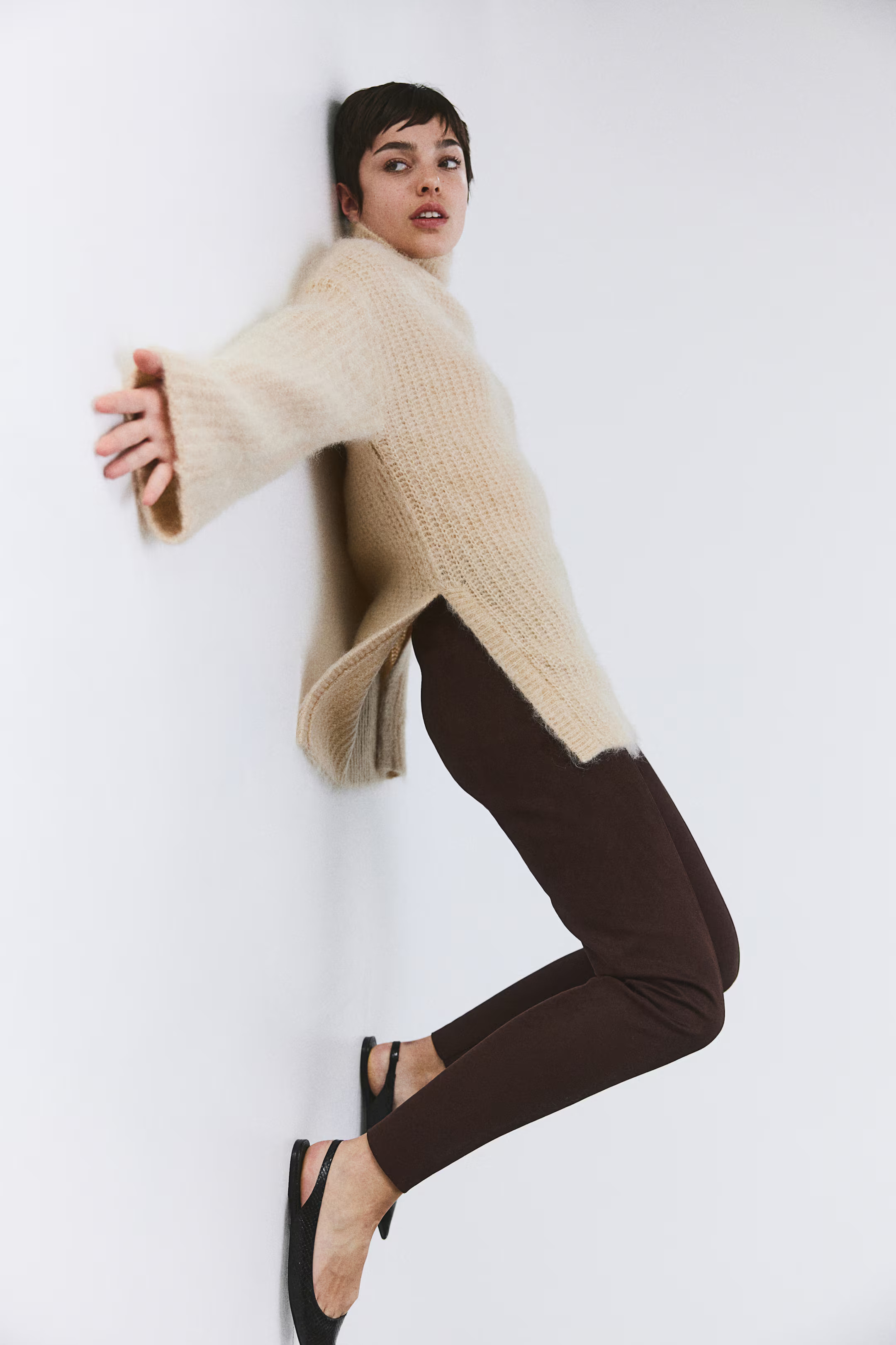 Angeraute Leggings mit Nahtdetail | H&M (DE, AT, CH, NL, FI)