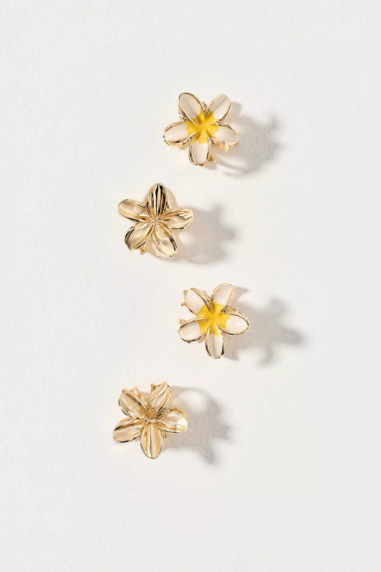 Mini Fleur Claw Clips, Set of 4 | Anthropologie (US)