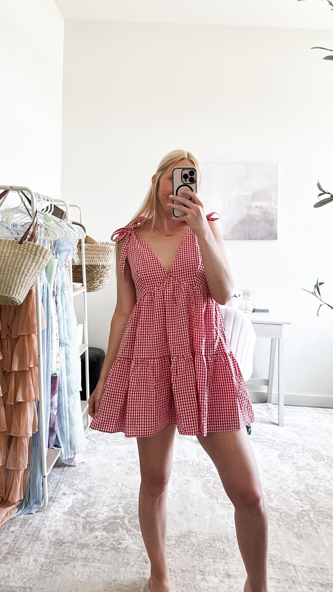 Red gingham styles for Spring!

This little red gingham mini dress is from Beginning Boutique! I ordered a size 4, I probably could’ve gone with a 2. It definitely has a looser, oversized fit! Linking more red gingham dresses, tops and swimsuits below!

Spring outfits 2026, country concert outfit, red gingham dress, spring dresses

#LTKootd #LTKSpringSale #LTKSeasonal