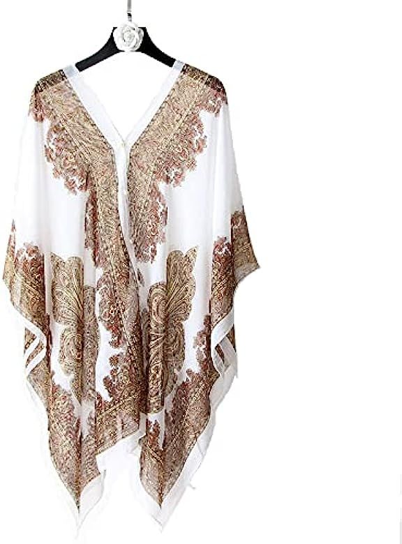 Paisley Print Cover Up Lightweight and Trendy Tunic Use as a Blouse or Cardigan | Amazon (US)