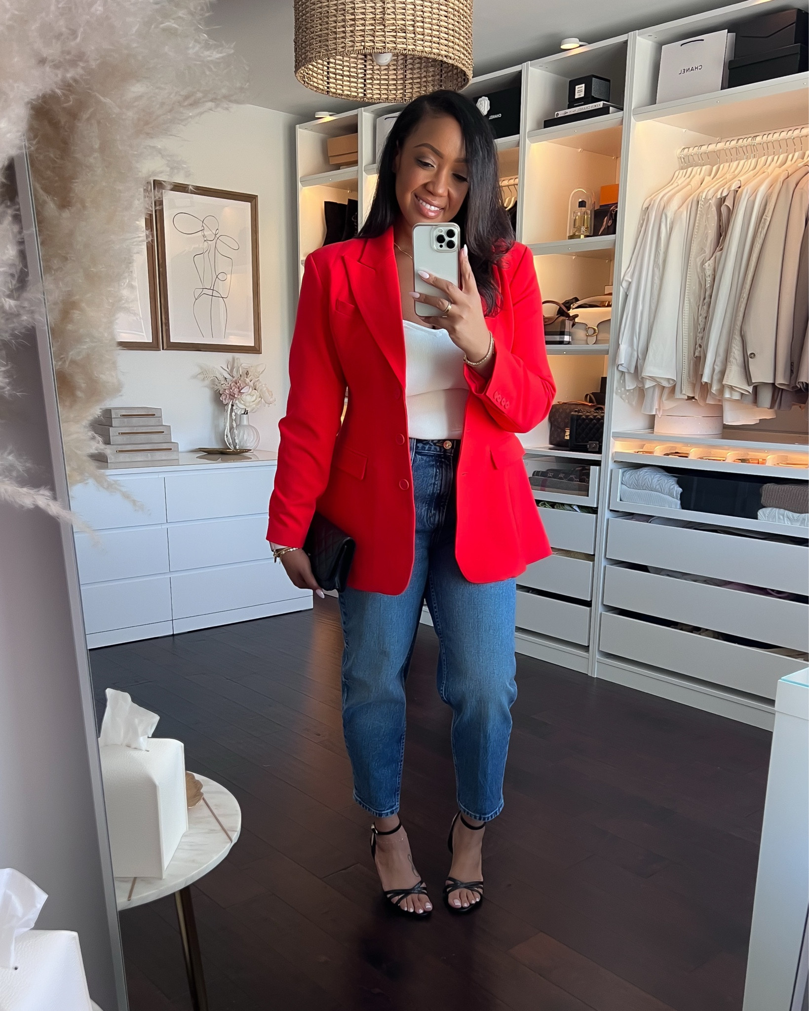 Sharing items from my latest Walmart Haul! Love this look! It’s the Scoop Devil Wear’s Prada line. I’m wearing a Large in the blazer and tube top and a 12 in the jeans. All run TTS and the jeans have zero stretch. The shoes I sized up a half size to a 10 and they’re perfect! All high quality pieces! 