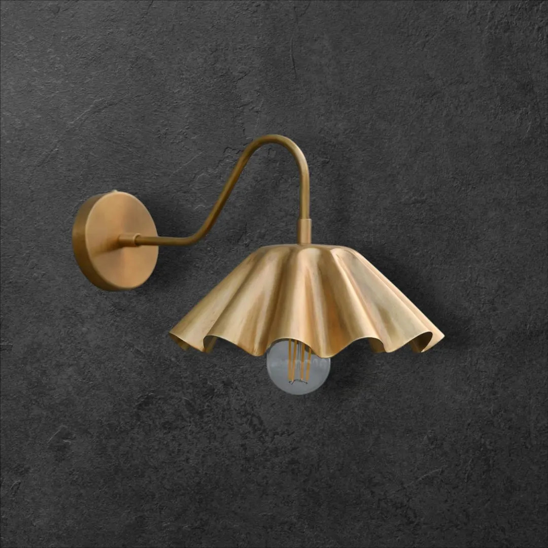 Here’s a Polished Product Description for Your Customizable Flower Shape Brass Wall Sconce - Et... | Etsy (US)