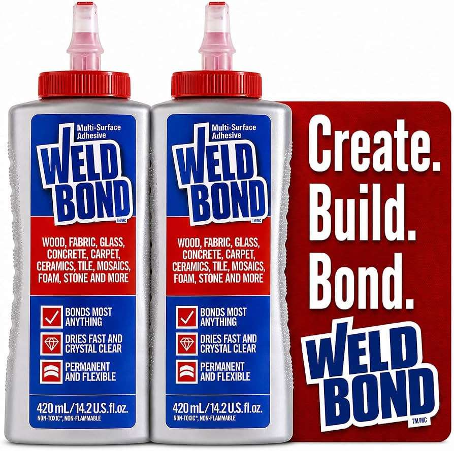 Weldbond Multi-Surface Glue Non-Toxic for Mosaic Wood Craft 14.2oz (2 Pack) | Amazon (US)