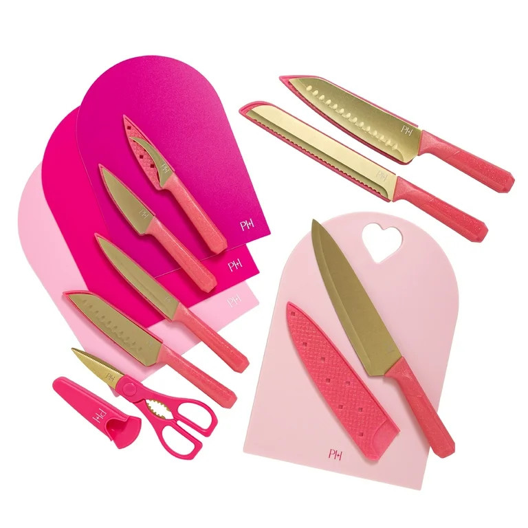 Paris Hilton 20-Piece Cutlery Set, High-Carbon Stainless Steel Blades, Faceted Glitter Handles, B... | Walmart (US)