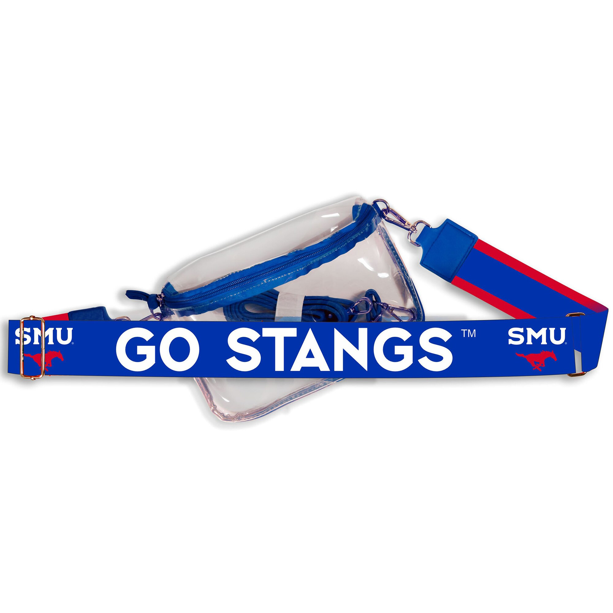 SMU Mustangs Women's Hailey Clear Purse with Logo Strap | Fanatics
