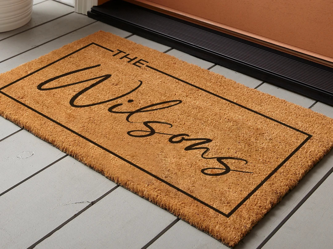 Wedding Gift for Couples, Custom Welcome Door Mat With Family Name, Housewarming Gift Home Decor,... | Etsy (US)