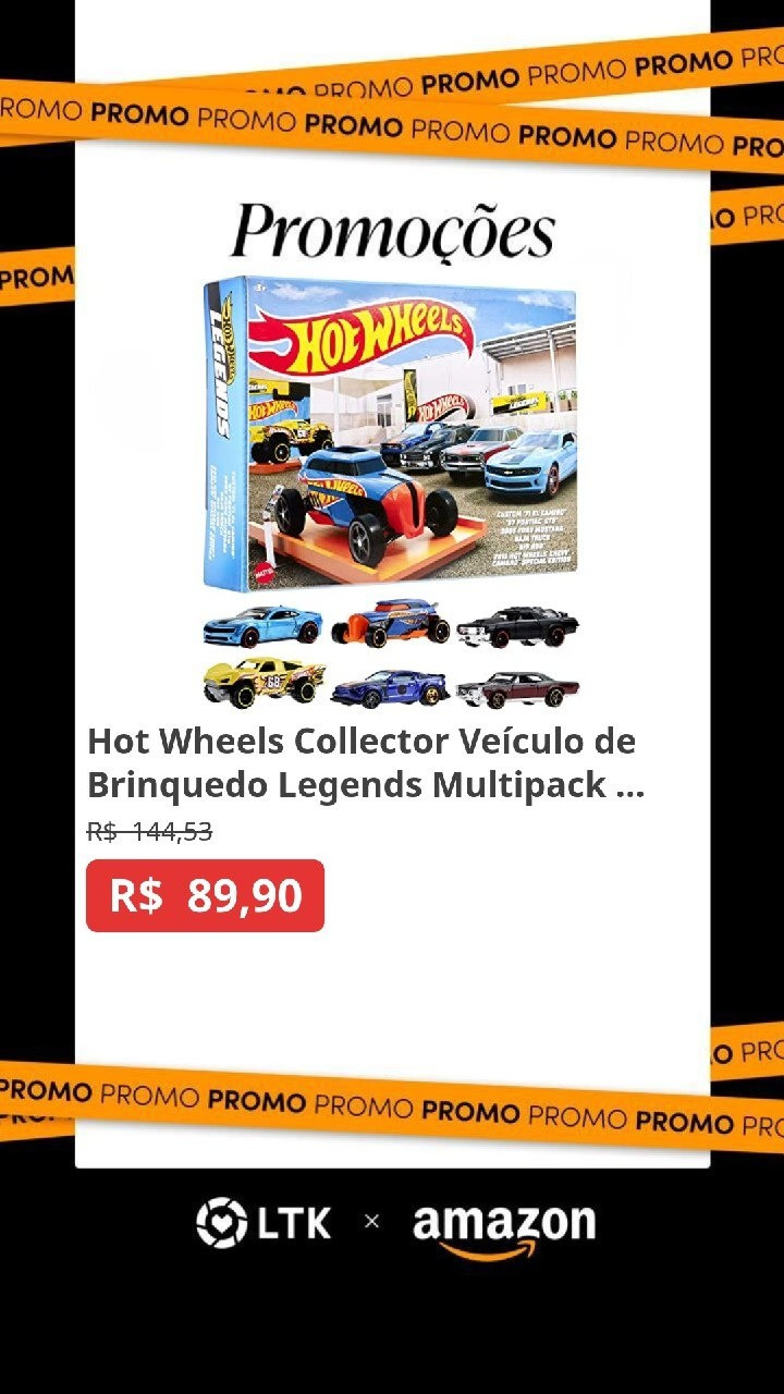 Coleção de 6 Carrinhos Hot Whels lendários. Presente que os meninos amam ganhar. Aproveita que tá na Promo!

#LTKsalealert #LTKbrasil #LTKkids
