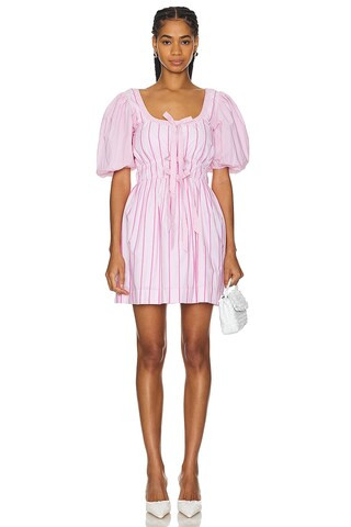 Damson Madder Amelie Mini Dress in Pink Stripe Mix from Revolve.com | Revolve Clothing (Global)