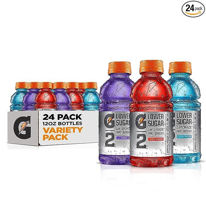 Gatorade G2 Thirst Quencher, 3 Flavor Variety Pack, 12oz Bottles (24 Pack) | Amazon (US)