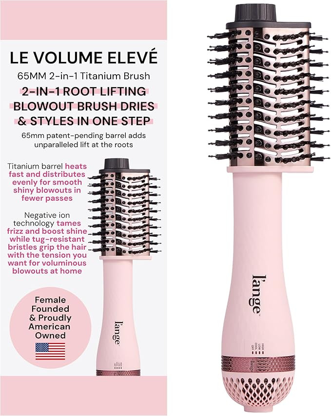 L'ANGE Hair Le Volume Elevé 65MM 2-in-1 Titanium Brush Dryer | Dry and Style | Unique Teardrop S... | Amazon (US)