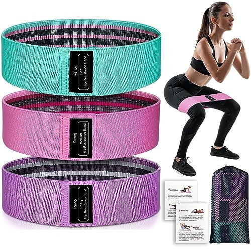 Renoj Resistance Bands, Yoga Starter Sets for Women and Men, 3 Set of Stretch Exercise Workout Bands for Booty Legs, Elastic Pilates Flexbands | Amazon (US)