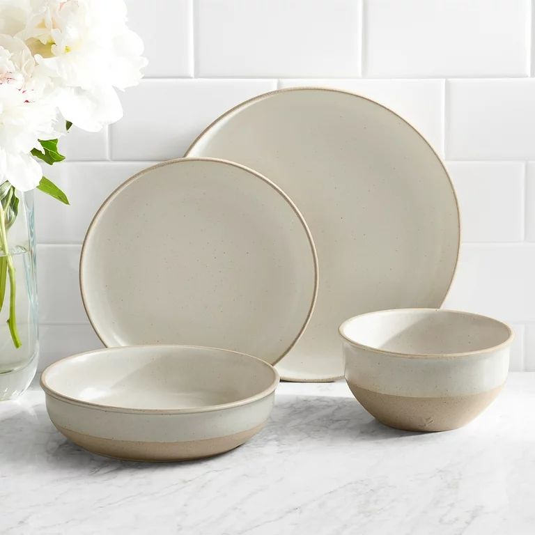 Better Homes & Gardens Cream 16-Piece Dinnerware Set by Dave & Jenny Marrs - Walmart.com | Walmart (US)