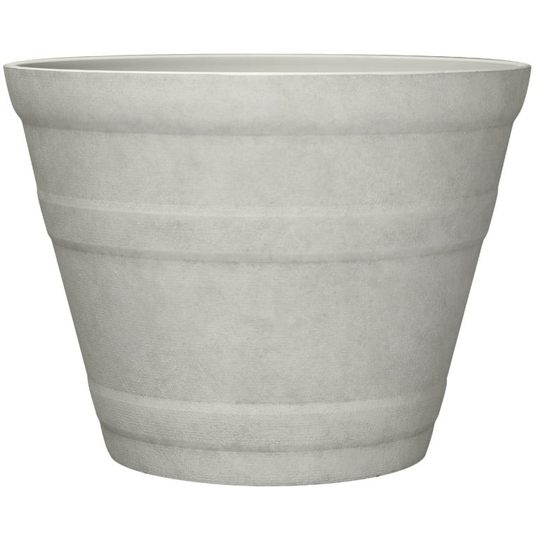Better Homes & Gardens Sandy Recycled Resin Planter, Vanilla Dream, 21.8in x 21.8in x 16.5in | Walmart (US)