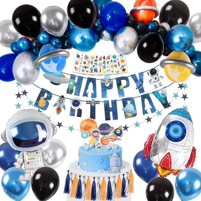 Golray Space Party Supplies, Solar System Birthday Party Supplies Decoration 35 Balloons, Happy B... | Amazon (US)