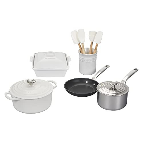 Le Creuset Mixed Material Cookware Set, 12pc., White | Amazon (US)