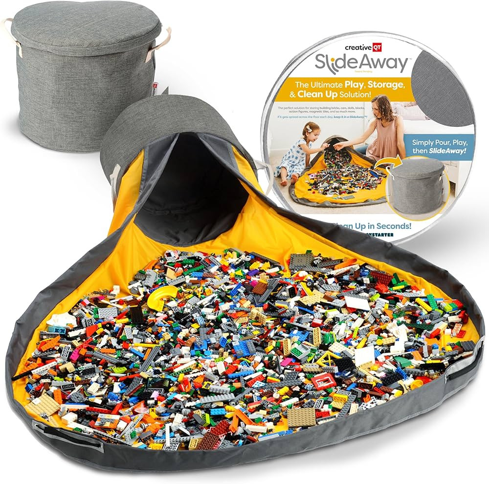 Creative QT SlideAway Toy Storage Organizer & Play Mat for Kids - Organizer Storage Bin - Kids To... | Amazon (US)