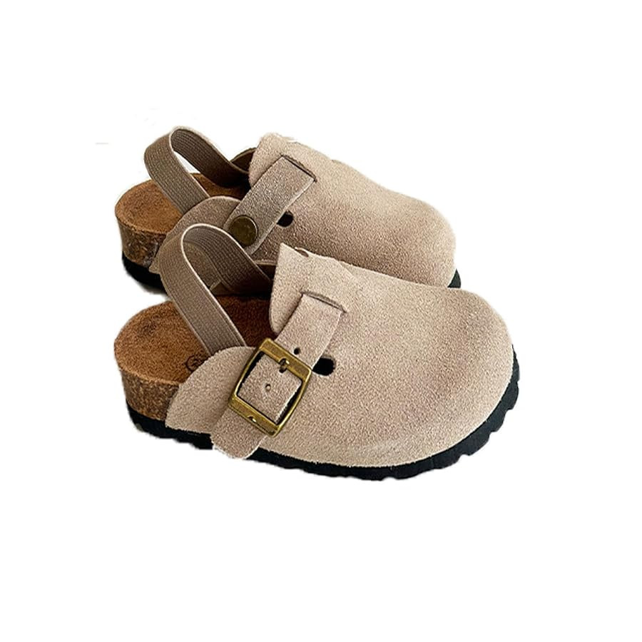 Kids Suede Clogs Toddler Clogs Boys Girls Sandals Cork Adjustable Buckle Mules | Amazon (US)