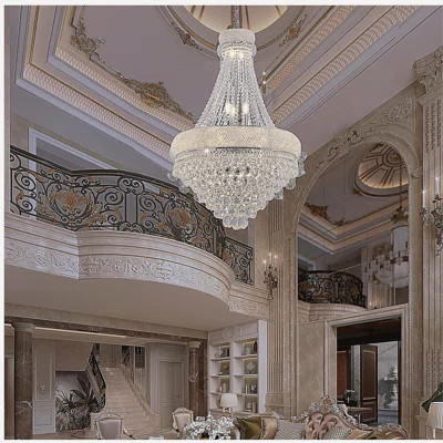 36-inch luxurious K9 crystal single-layer pendant light, 14 LED bulbs, classic hard-wired pendant light, suitable for living room, corridor, dining ro | Wayfair North America