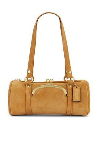 Coach Originals Kisslock Barrel Bag 28 in Brown. | Revolve Clothing (Global)
