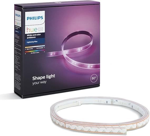 Philips Hue White and Color Ambiance LightStrip Plus Dimmable LED Smart Light (Requires Hue Hub, ... | Amazon (US)