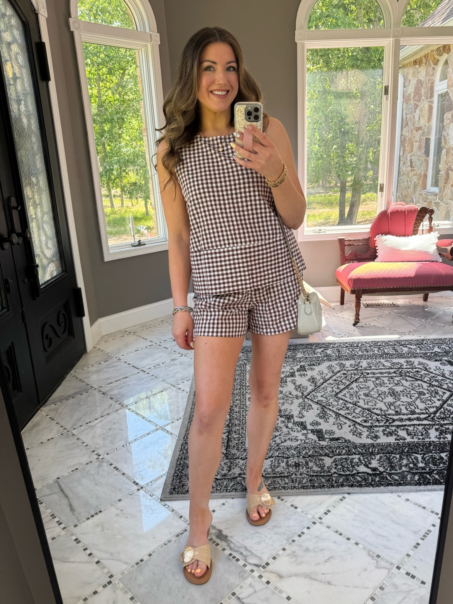 ☀️ Mom outfit of the day ☀️

Keeping it comfy and cute in this brown checkered matching set from Amazon paired with my favorite beachy slide sandals. Easy outfits like this are my go-to for summer errands, coffee runs, playground days, and everything in between. 🤎✨

mom outfit of the day, OOTD, Amazon fashion finds, Amazon matching set, brown checkered set, summer mom style, casual mom outfit, comfy mom fashion, everyday outfit inspiration, beachy sandals, slide sandals, affordable fashion, Amazon outfit, stay at home mom style, summer fashion 2026, neutral outfit aesthetic, matching set outfit, mom life fashion, effortless summer style, casual chic outfit, Amazon clothing haul, outfit inspiration for moms, summer wardrobe essentials, trendy mom outfits, lifestyle creator content, Amazon matching set, summer matching set

#LTKmomlife #LTKootd #LTKOver40