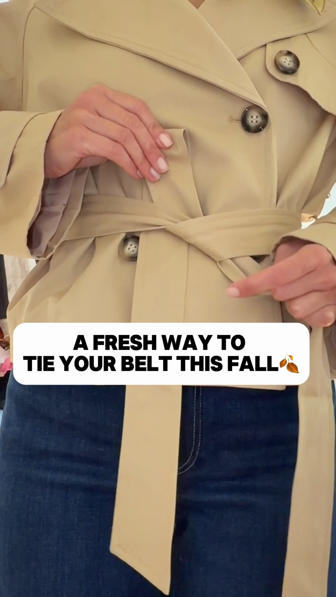 Wearing sz S in short trench - Use my discount code justglow011_12 for 12% off

Sz 27 in wide keg jeans
I’m 5’5” 122 lbs 




#LTKOver40 #LTKWorkwear #LTKFindsUnder100