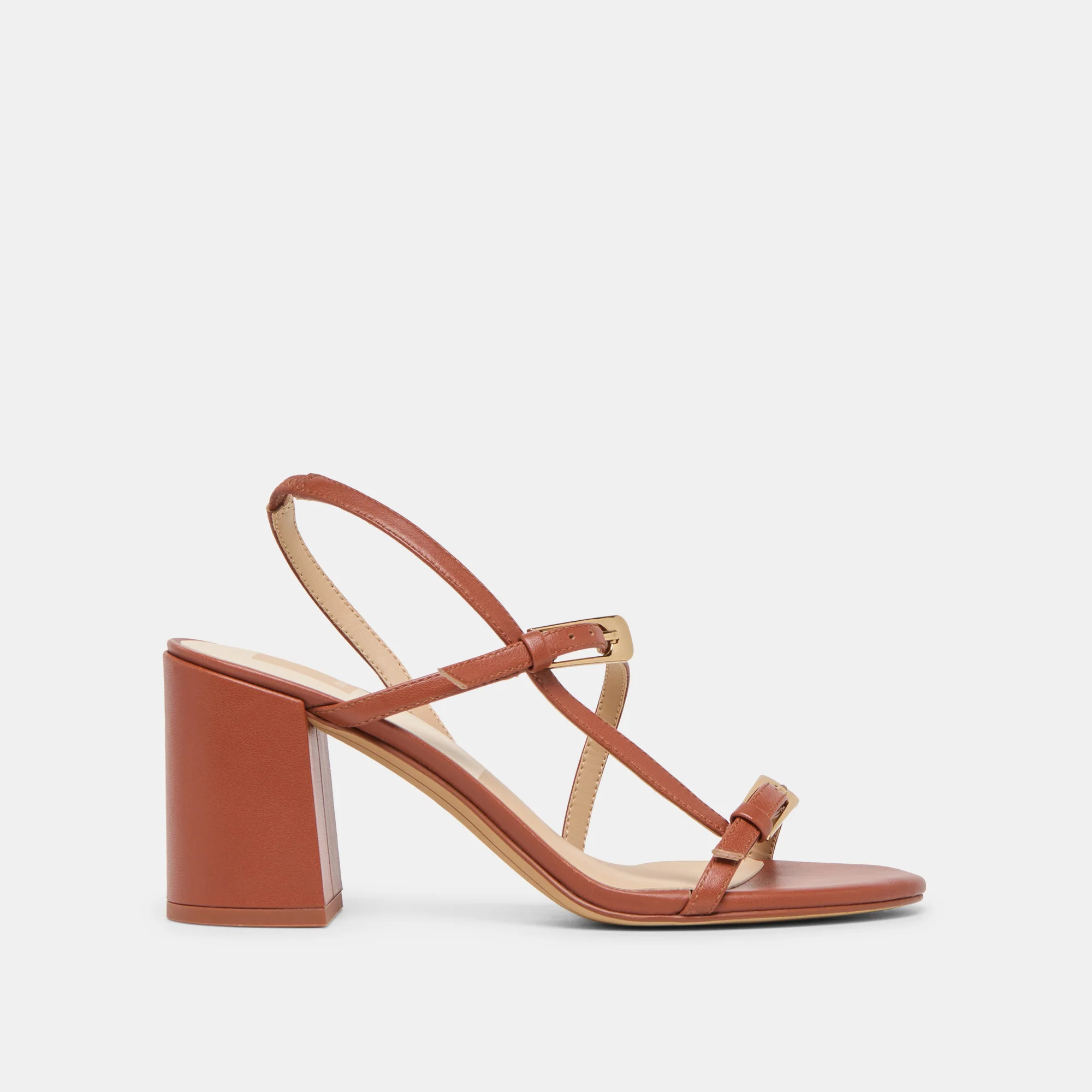 Faye Cognac Leather Heels | Dolce Vita | DolceVita.com