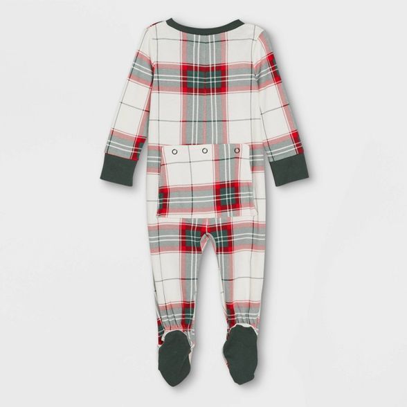 Baby Holiday Plaid Union Suit Green/Red - Hearth & Hand™ with Magnolia | Target