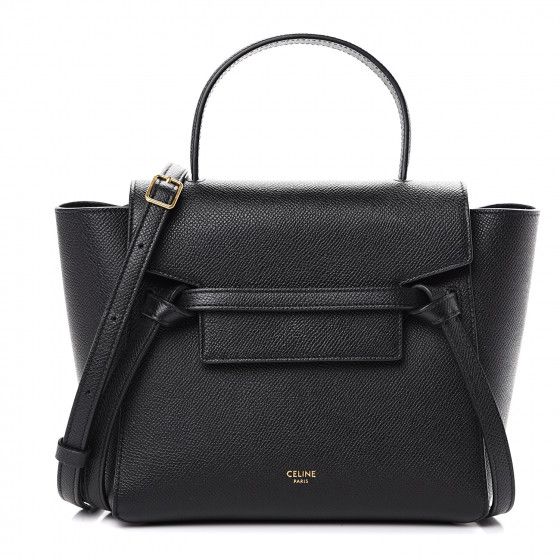 Grained Calfskin Micro Belt Bag Black | Fashionphile