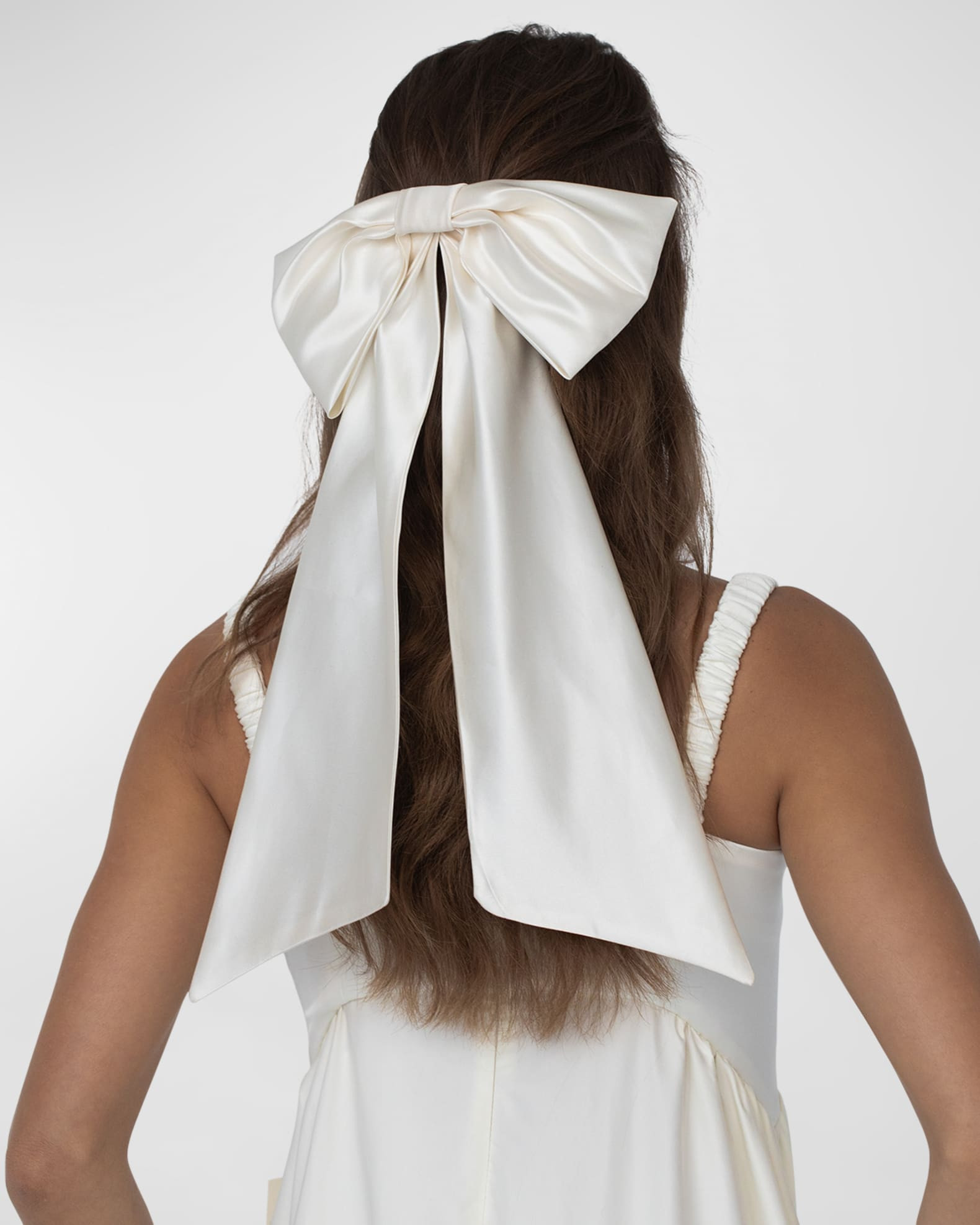 Jennifer Behr Leander Satin Bow Barrette | Neiman Marcus