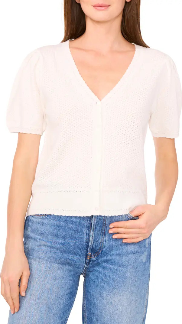 Pointelle V-Neck Sweater | Nordstrom