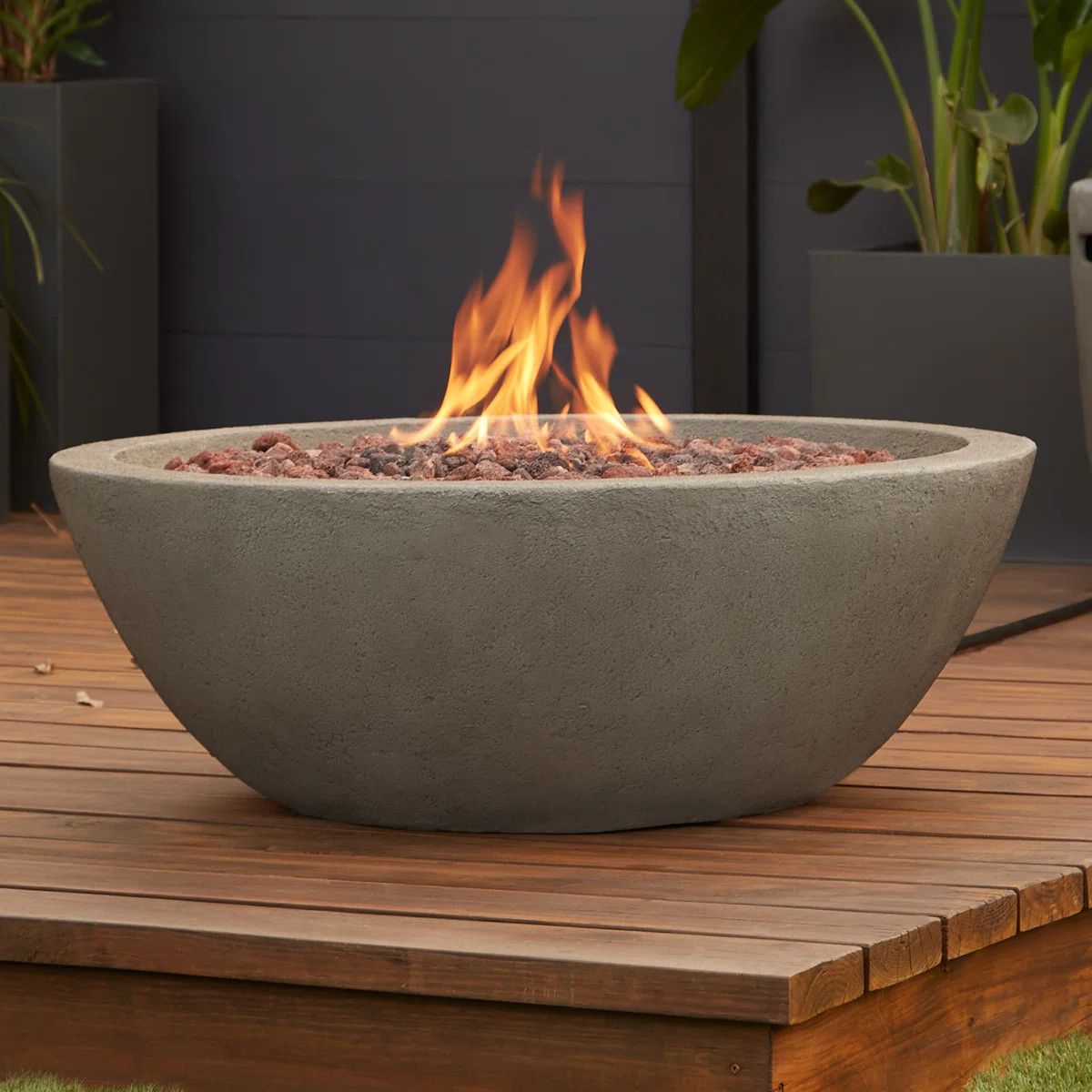 RIVERSIDE Propane Fire Bowl with Natural Gas Conversion Kit by Real Flame | Wayfair North America