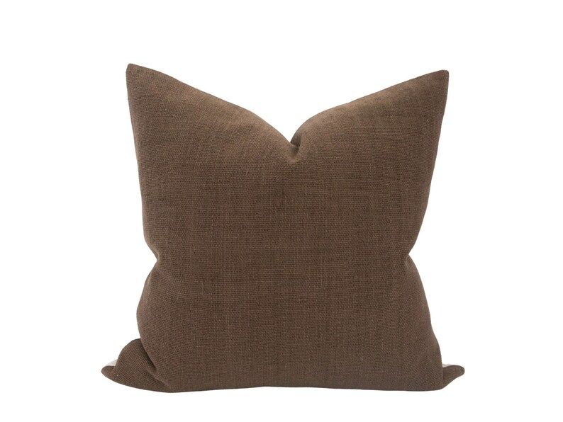 WINSTON  Dark Brown Handwoven Pillow Cover Dark Brown Pillow - Etsy | Etsy (US)